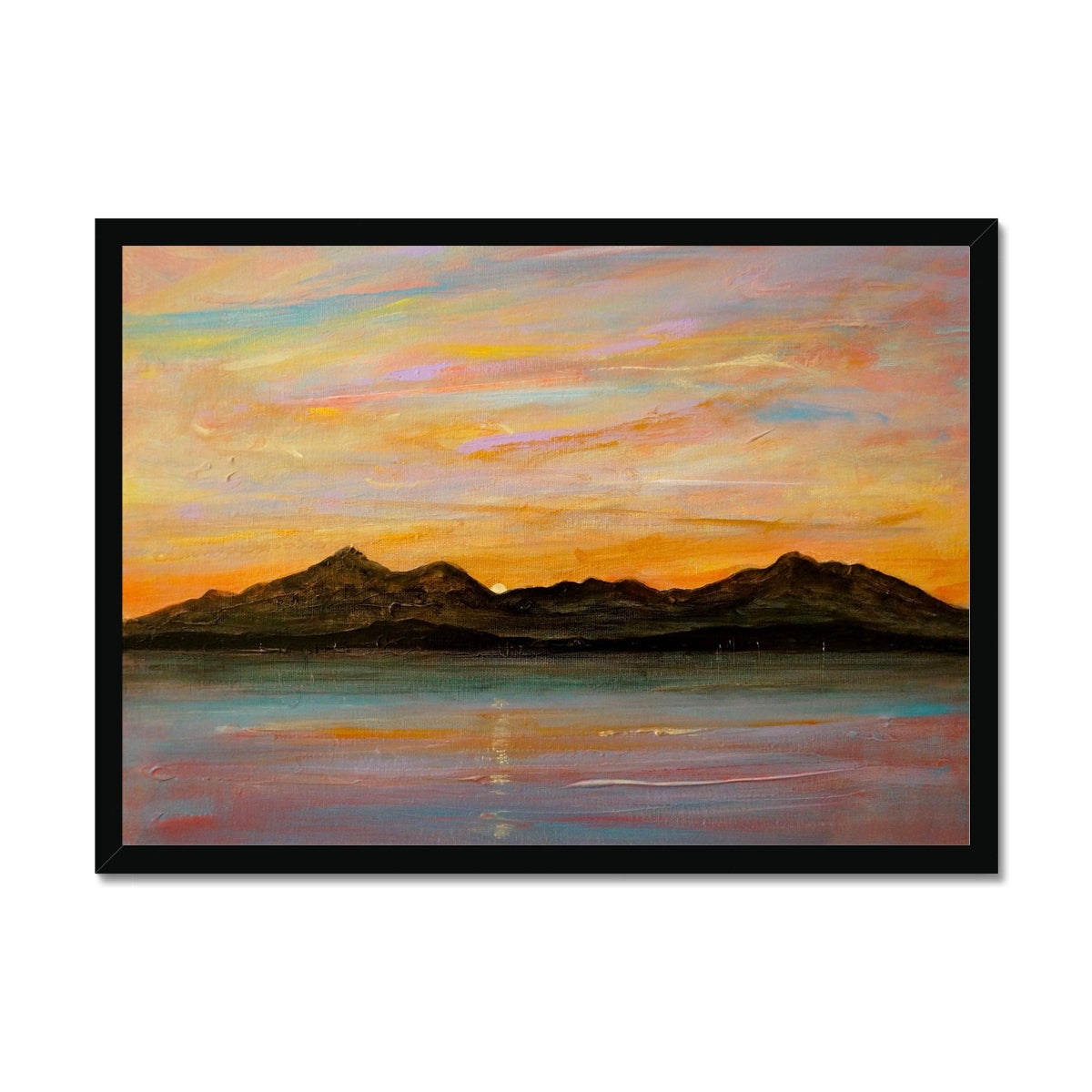 Scottish Paintings - ' The Sleeping Warrior Arran ' Framed Print