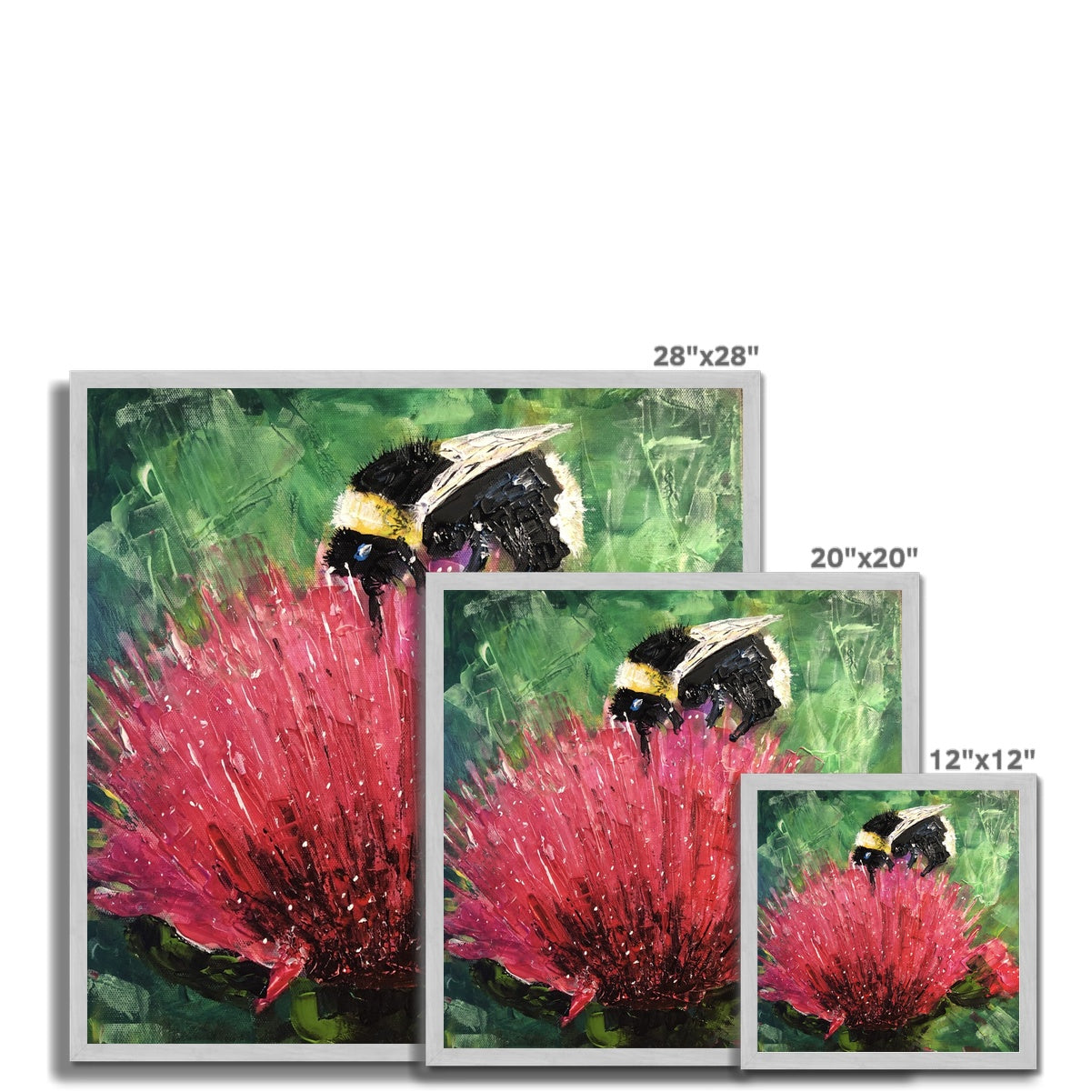 Scottish Paintings - ' The Thistle & The Bee ' Antique Framed Print.