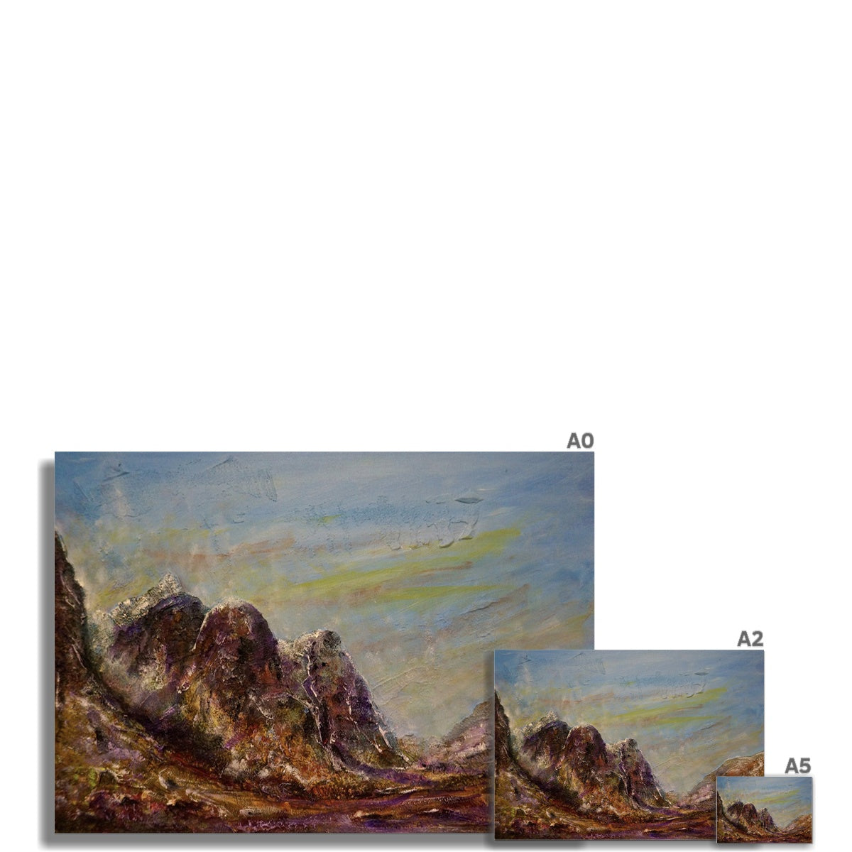 Scottish Paintings - ' Three Sisters Of Glencoe ' Fine Art Print