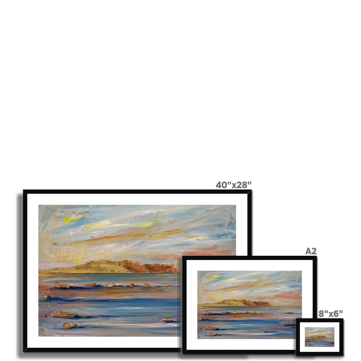 Scottish Paintings - ' Tiree Dawn ' Framed & Mounted Print