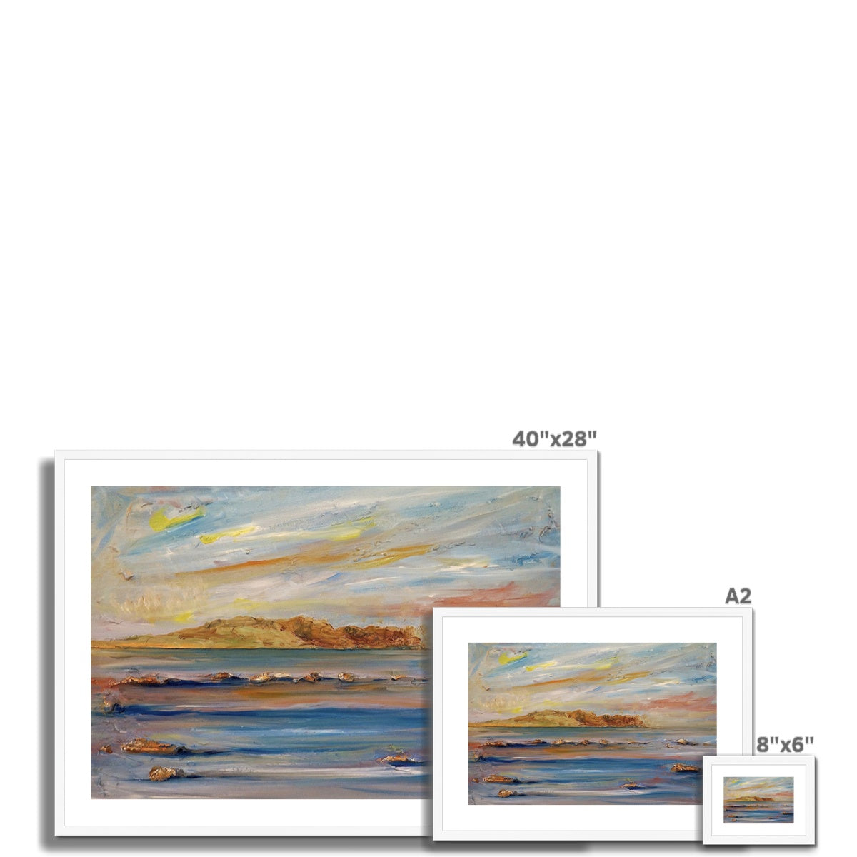 Scottish Paintings - ' Tiree Dawn ' Framed & Mounted Print