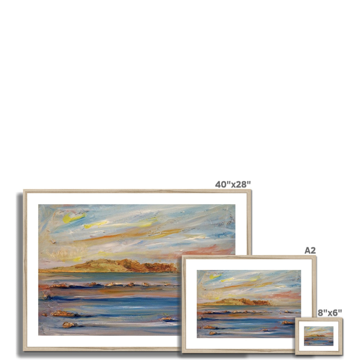 Scottish Paintings - ' Tiree Dawn ' Framed & Mounted Print