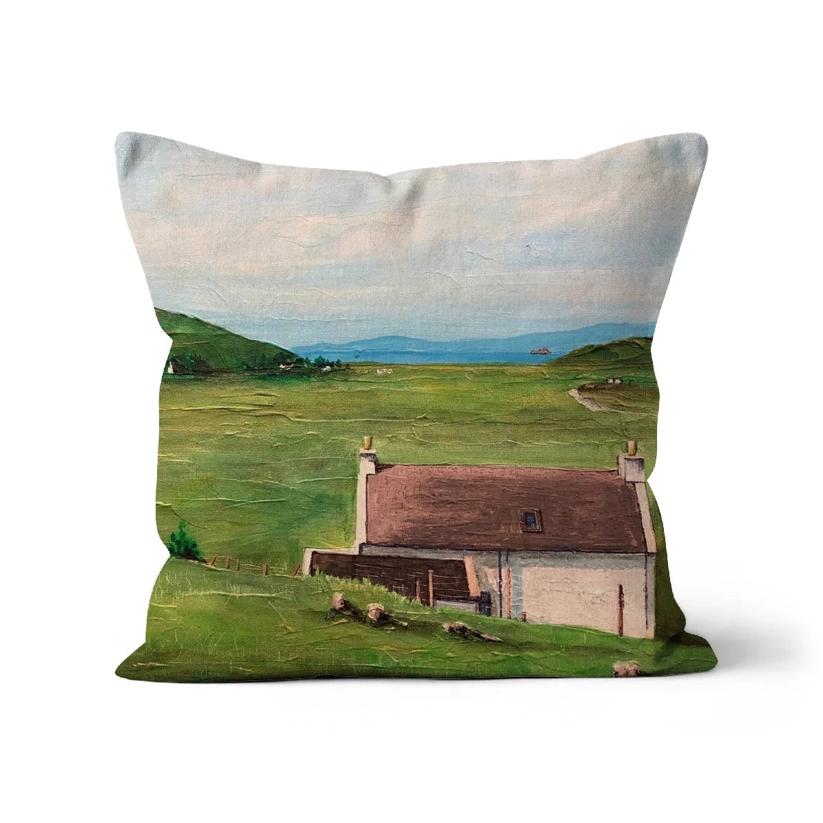 A Skye Cottage Cushion - Art Gallery Scotland Worldwide Shipping Scottish Landscape Paintings and Prints
