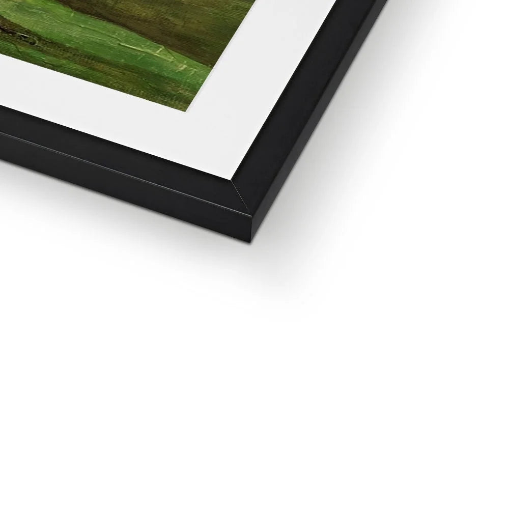 A Skye Cottage Framed & Mounted Print - Art Gallery Scotland Worldwide Shipping Scottish Landscape Paintings and Prints by Artist Hunter