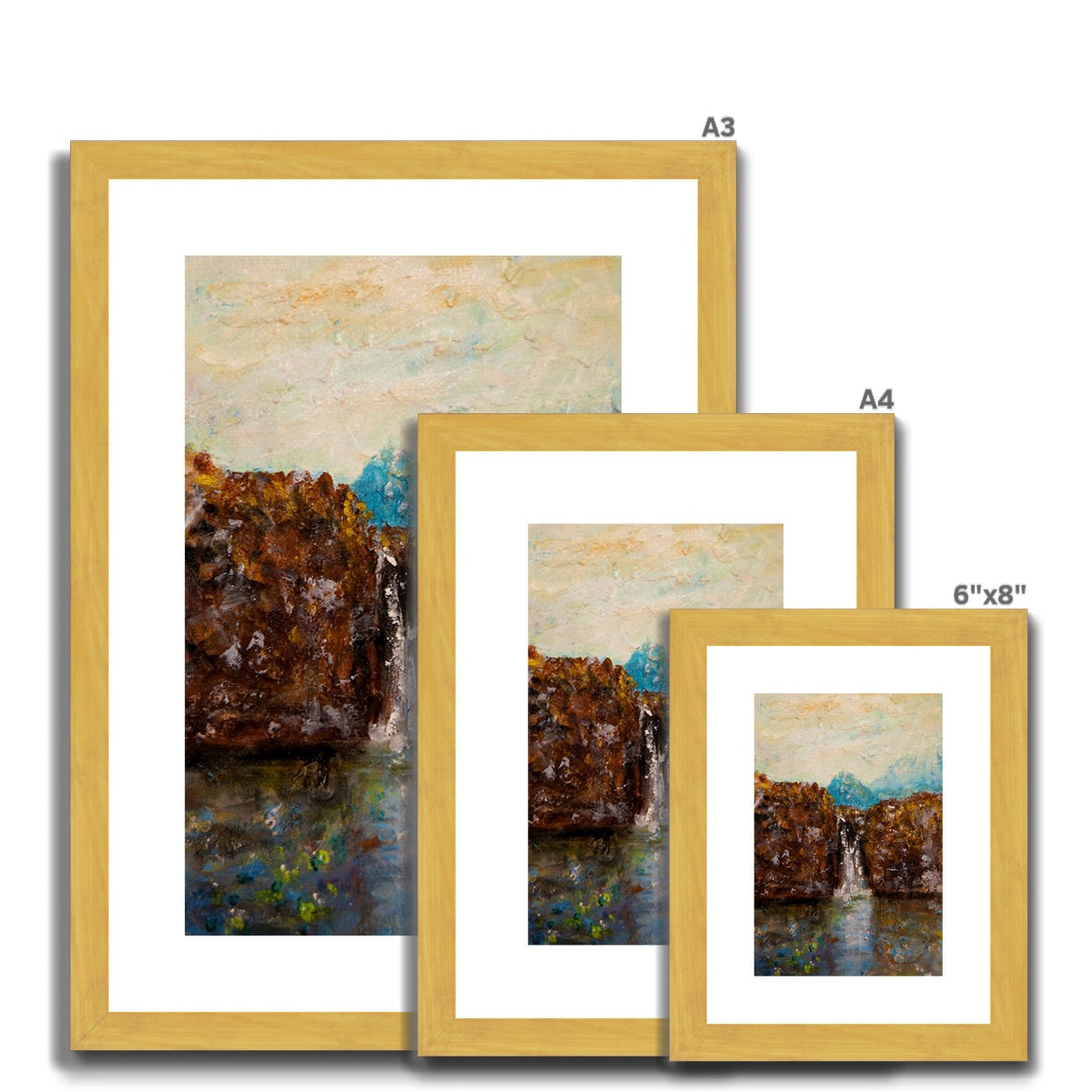 Skye Fairy Pools Antique Framed & Mounted Print.