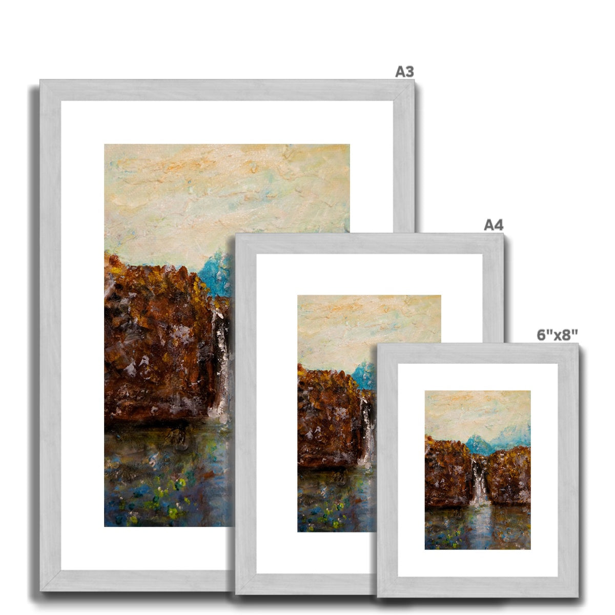 Skye Fairy Pools Antique Framed & Mounted Print.