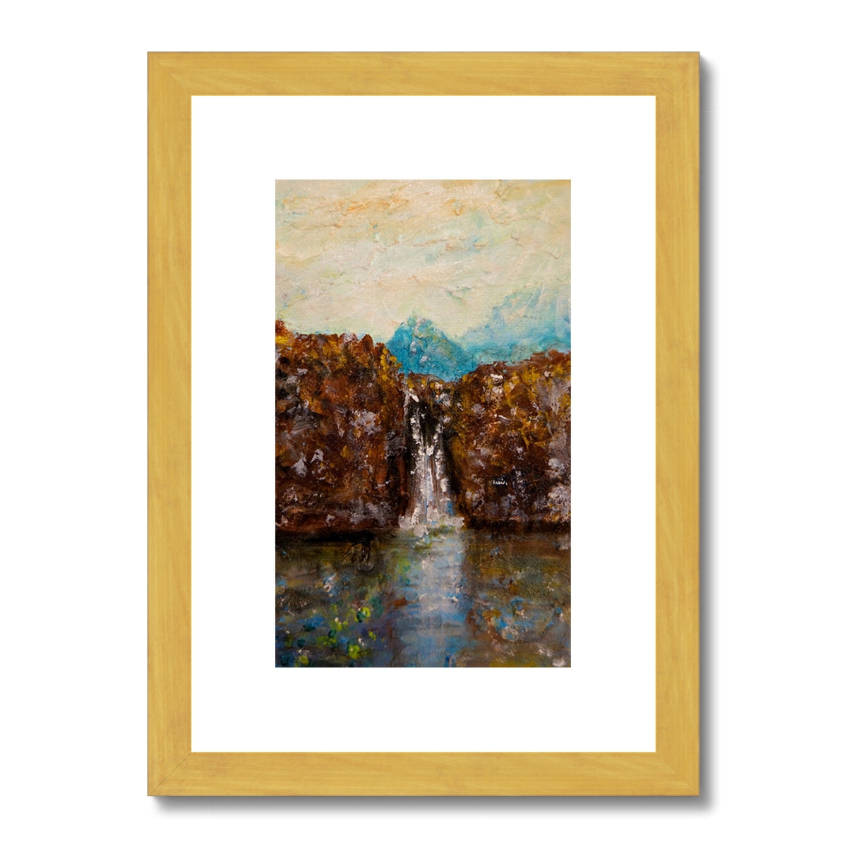 Skye Fairy Pools Antique Framed & Mounted Print.