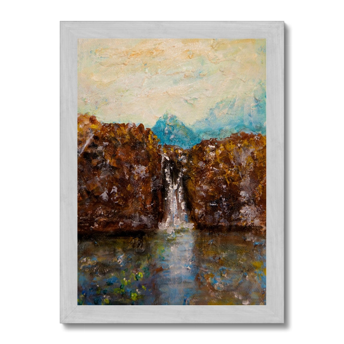 Skye Fairy Pools Antique Framed Print.
