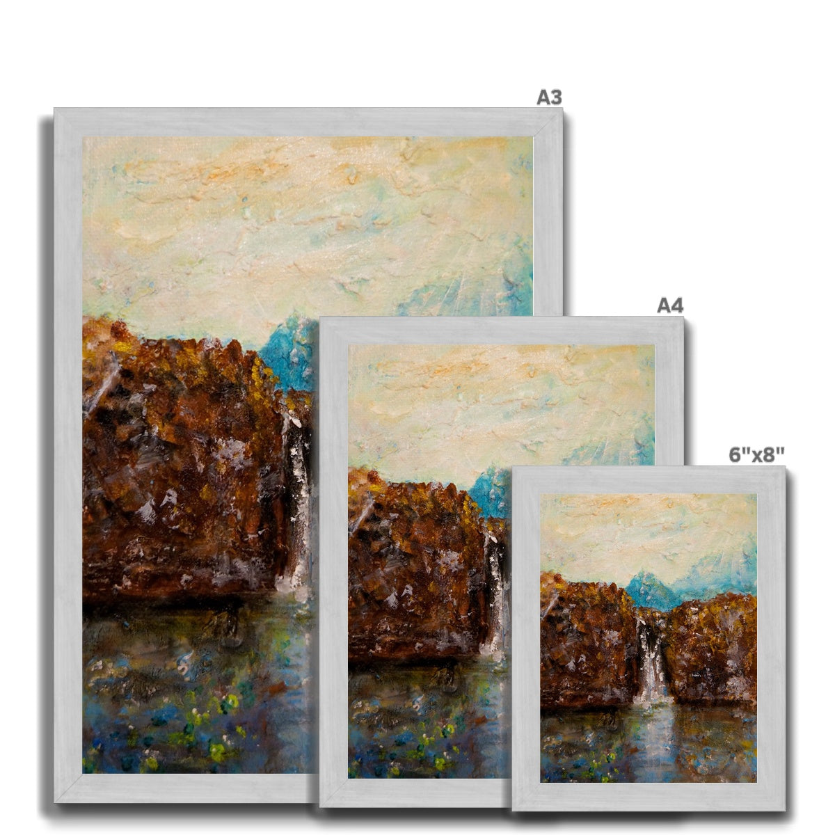 Skye Fairy Pools Antique Framed Print.