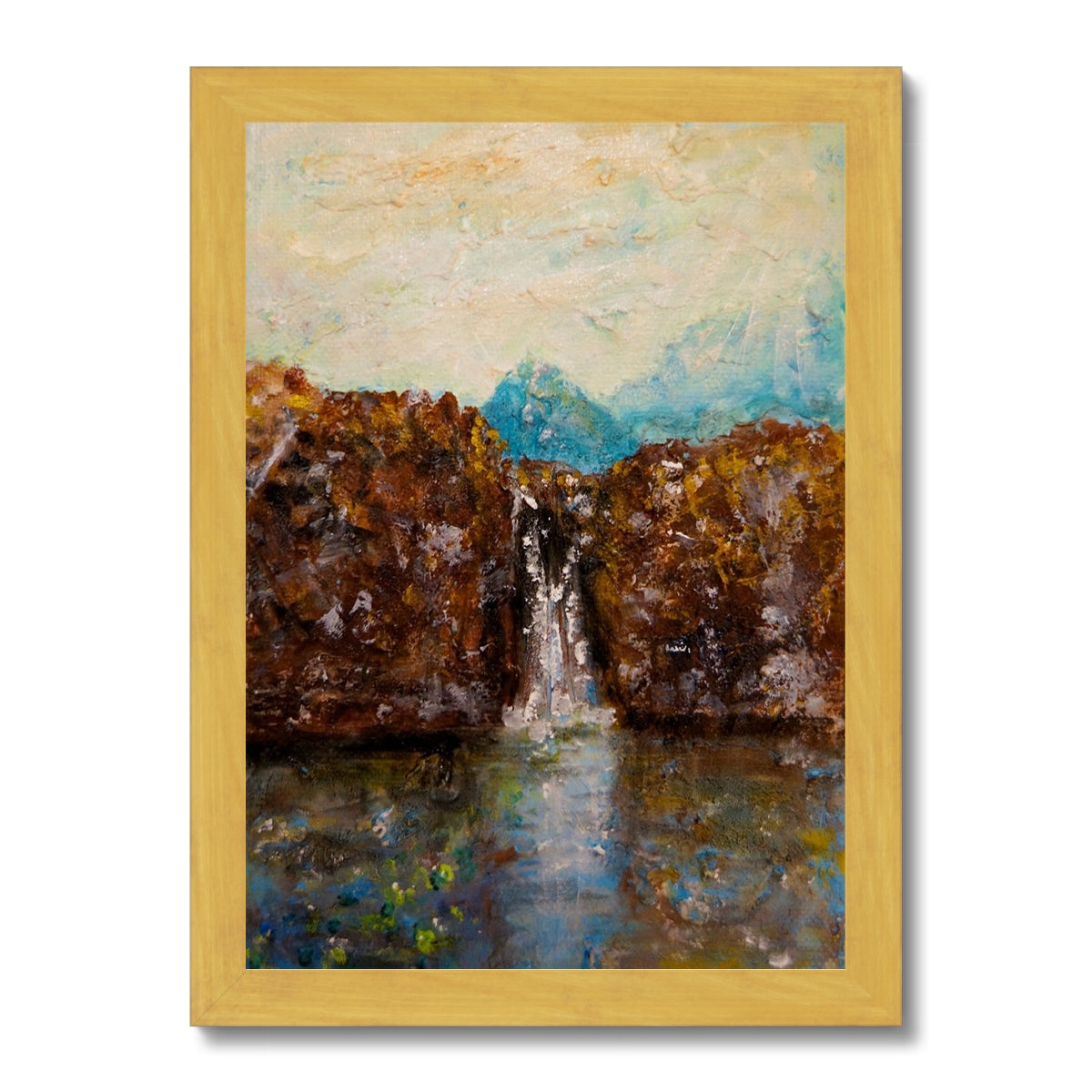 Skye Fairy Pools Antique Framed Print.