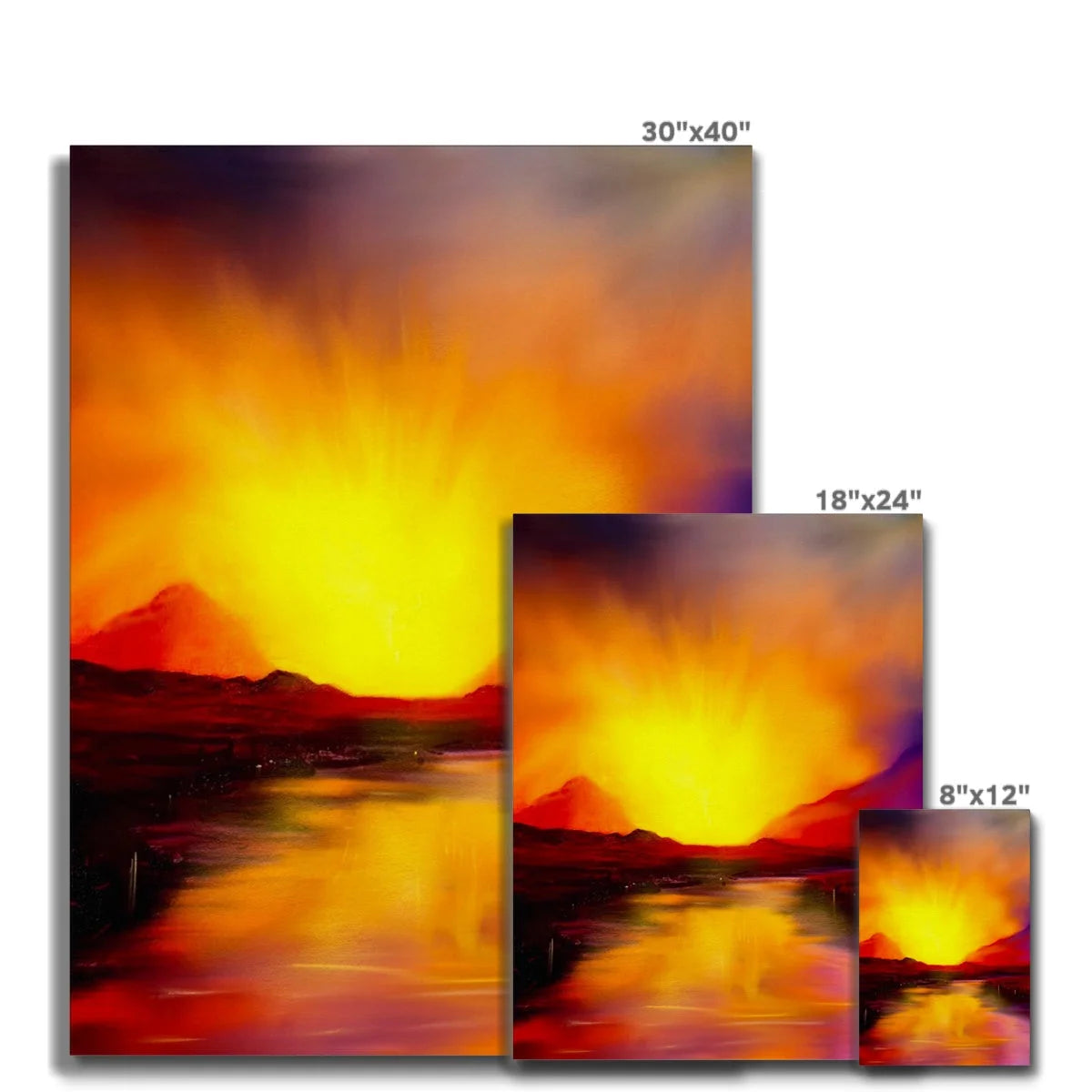 Skye Sunset Canvas - Art Gallery Scotland Worldwide Shipping Scottish Landscape Paintings and Prints by Artist Hunter