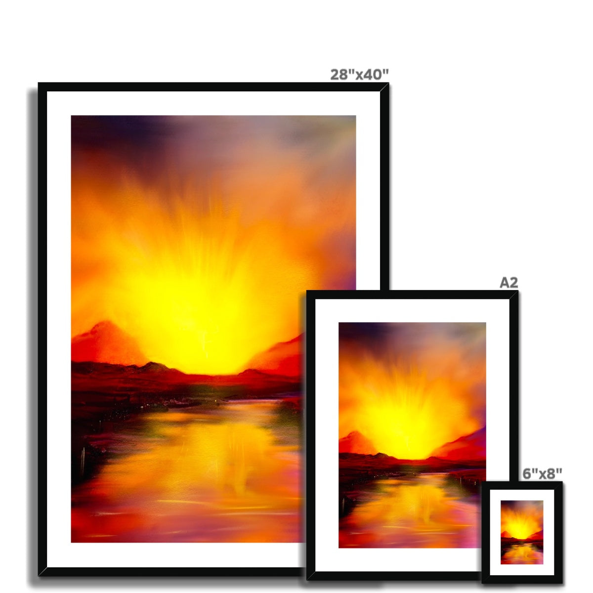 Skye Sunset Framed & Mounted Print.