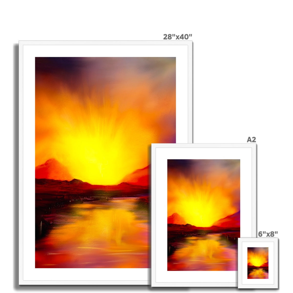 Skye Sunset Framed & Mounted Print.