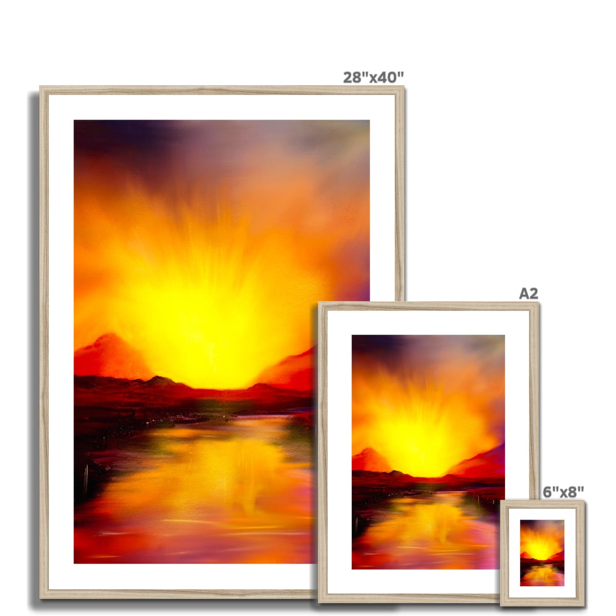 Skye Sunset Framed & Mounted Print.