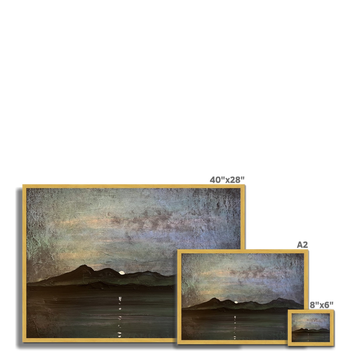 Sleeping Warrior Moonlight Arran Antique Framed Print.