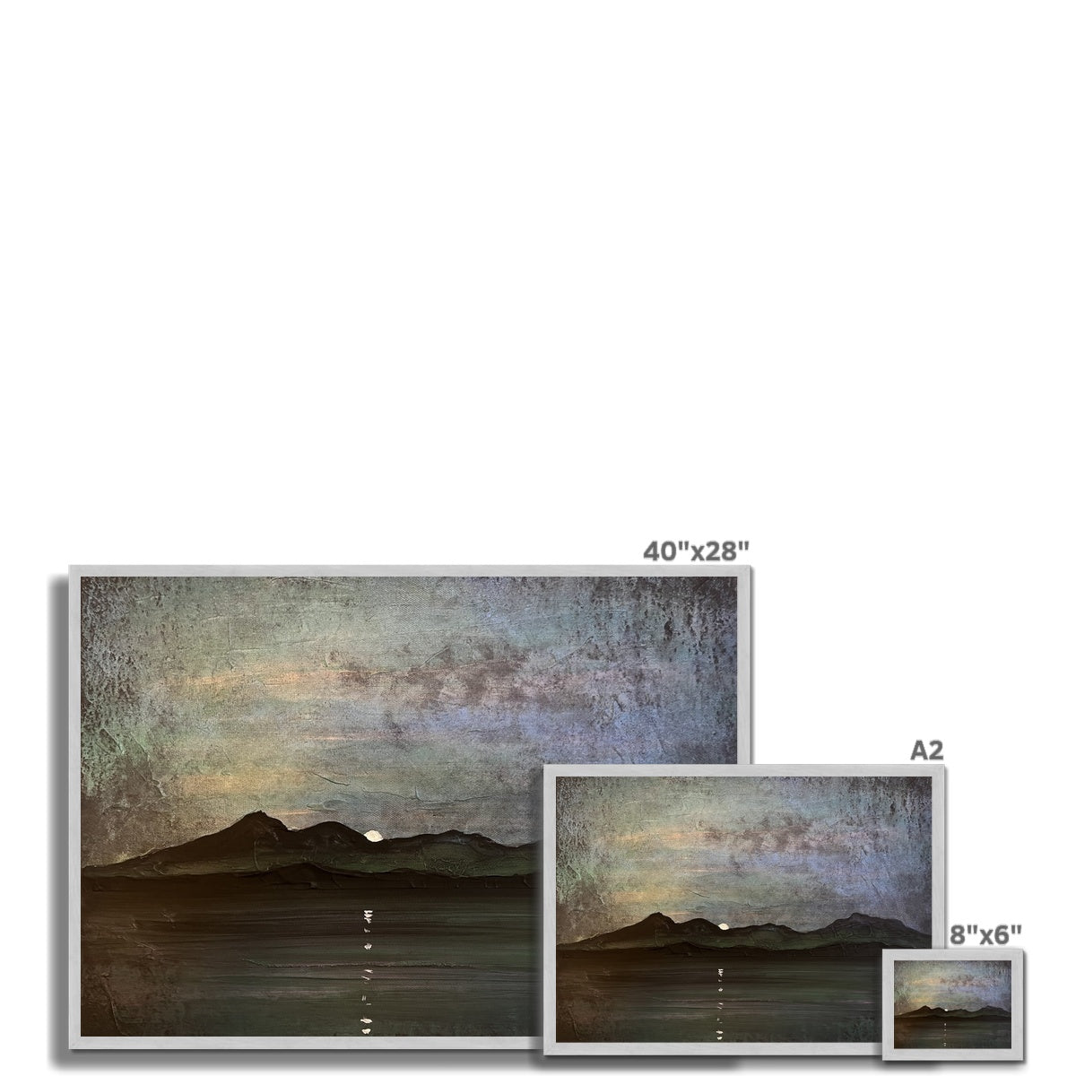 Sleeping Warrior Moonlight Arran Antique Framed Print.