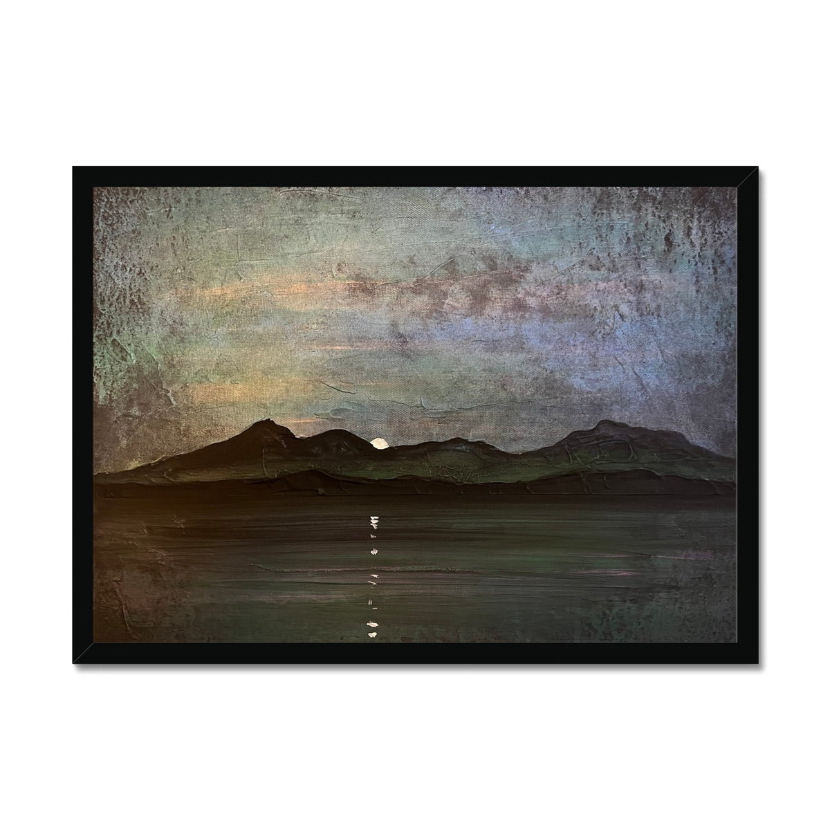 Sleeping Warrior Moonlight Arran Framed Print.