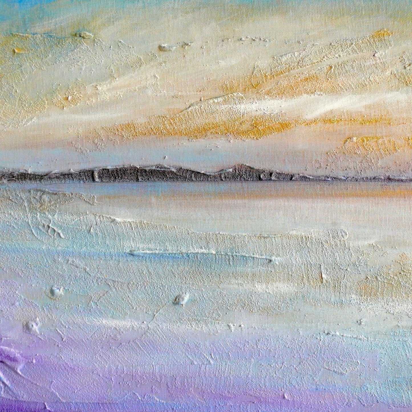 Sollas Beach North Uist Wooden Art Block