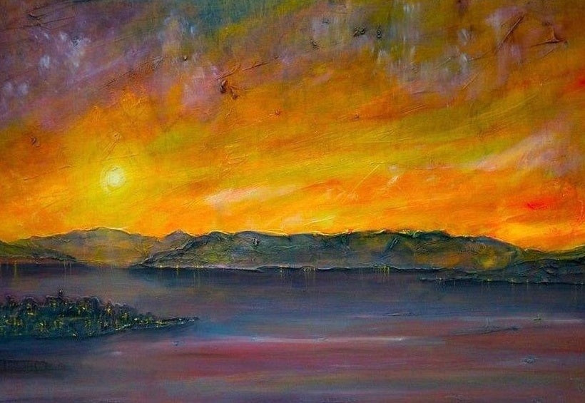 Sunset Over Gourock Art Prints.