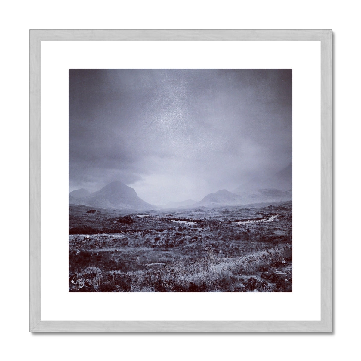 The Brooding Cuillin Antique Framed & Mounted Print.