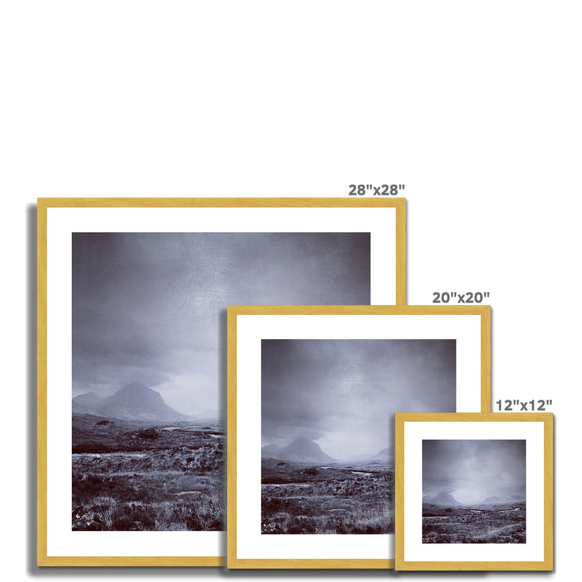 The Brooding Cuillin Antique Framed & Mounted Print.