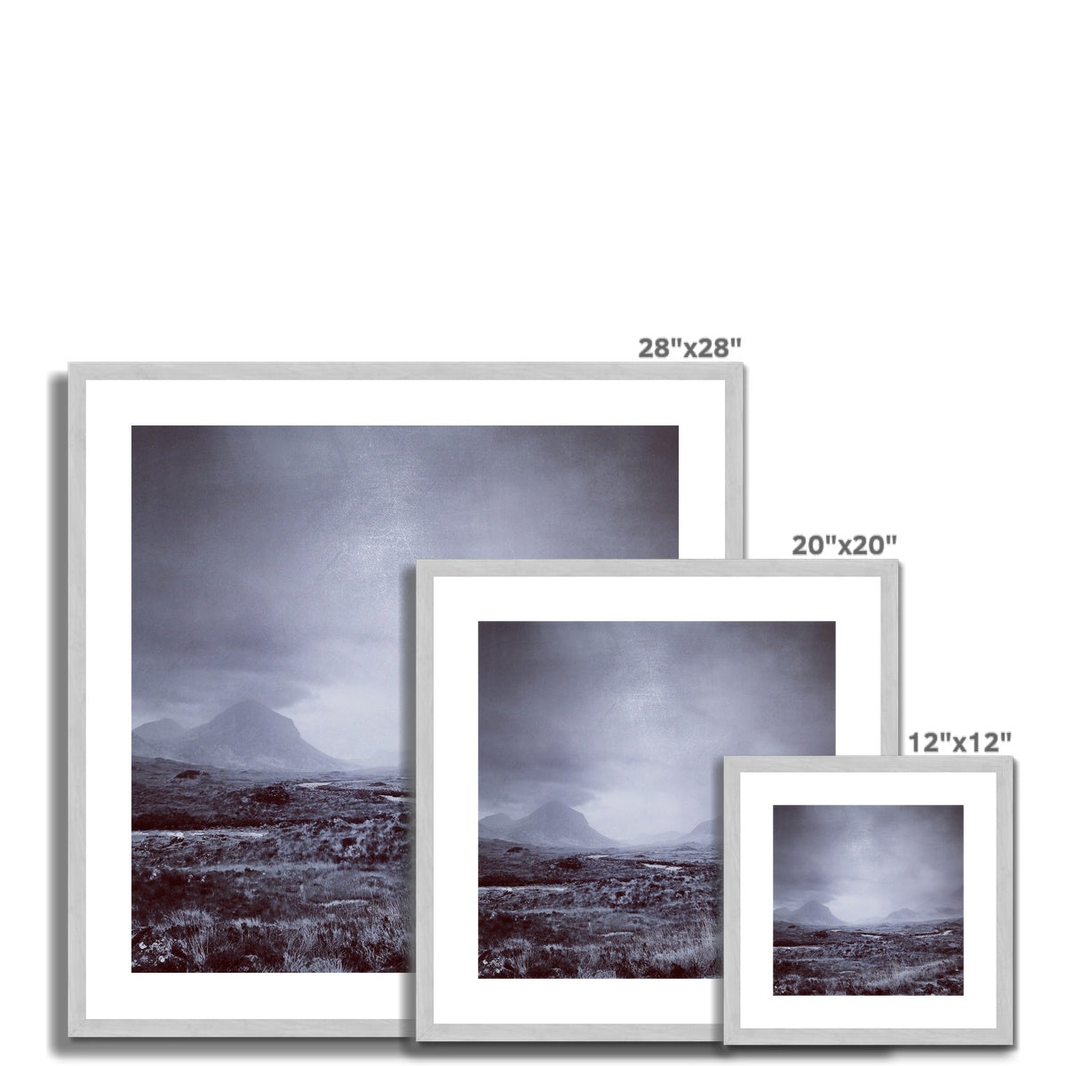 The Brooding Cuillin Antique Framed & Mounted Print.