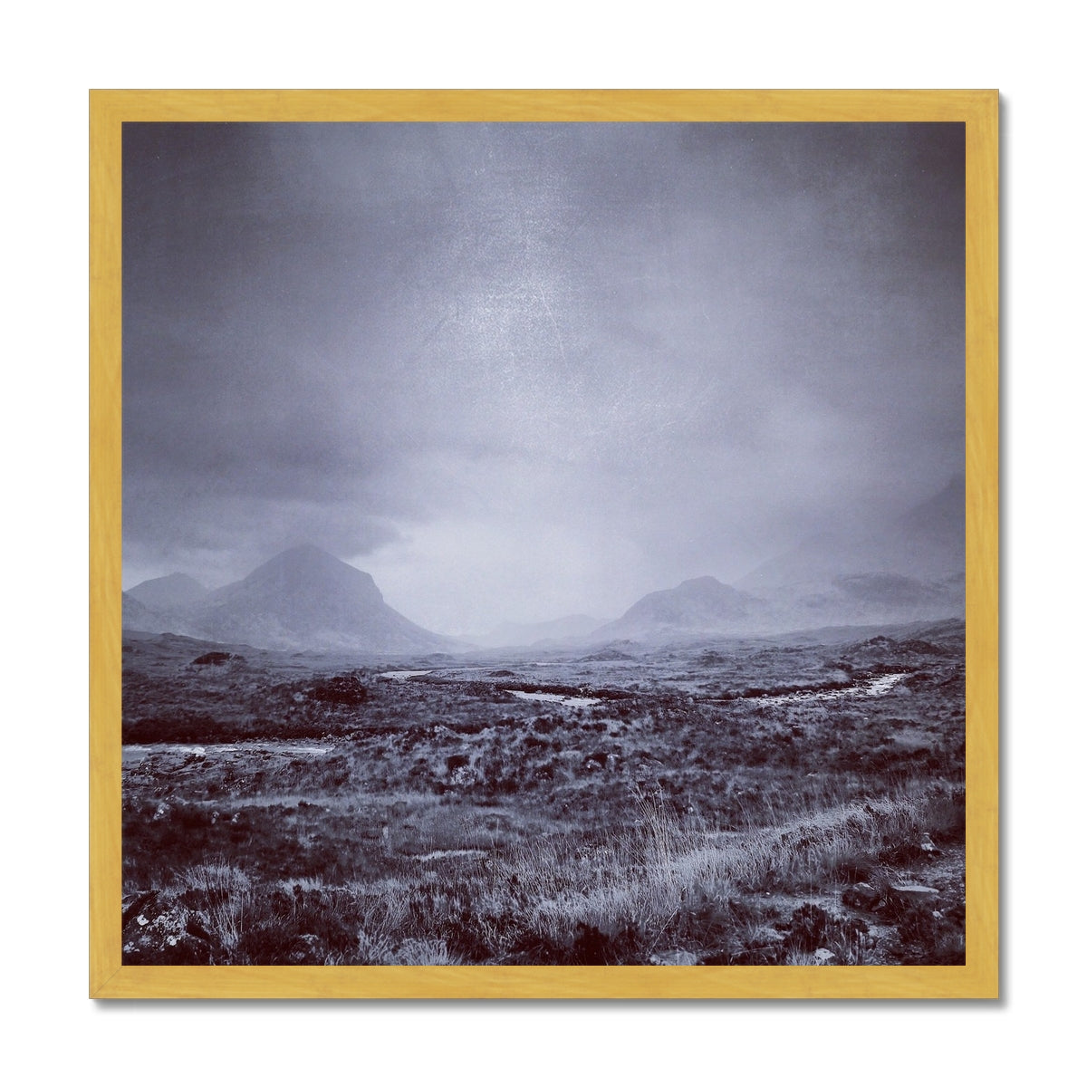 The Brooding Cuillin Antique Framed Print.