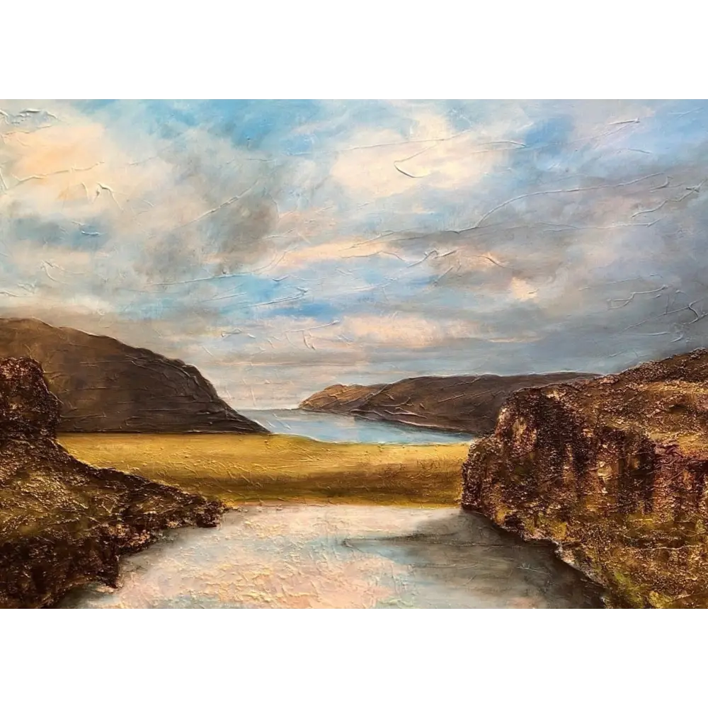 Impasto landscape painting from Westfjords Iceland art prints collection