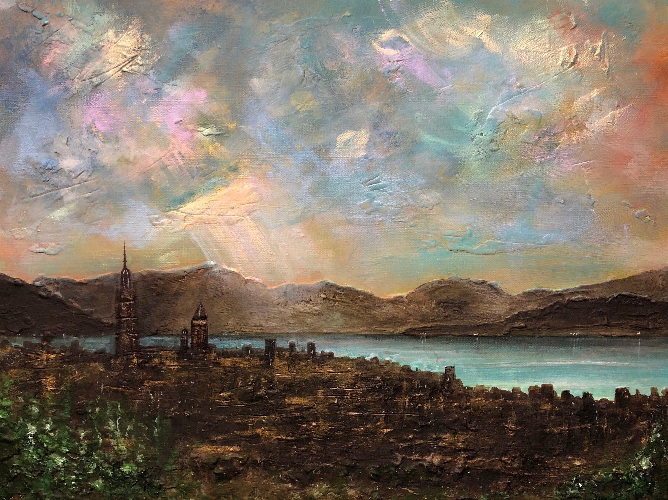 Scottish Paintings - ' Angels Fingers Over Greenock '