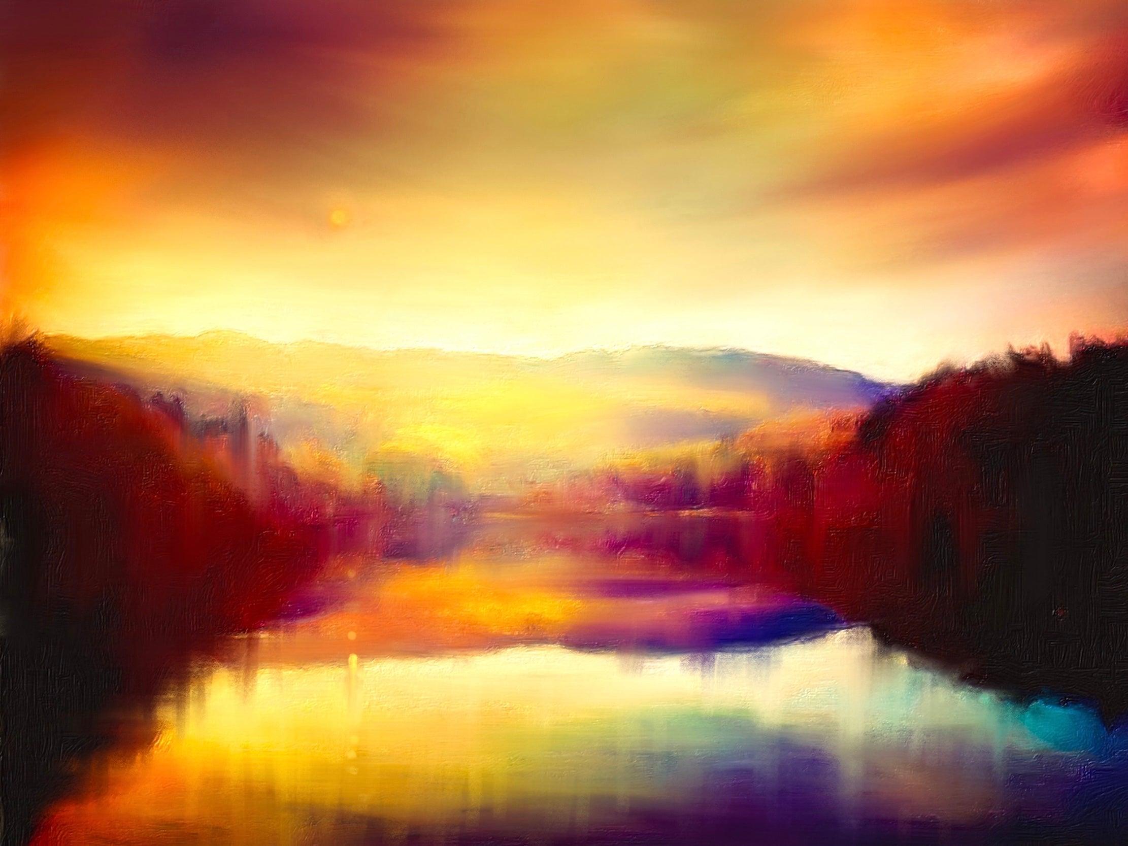 Scottish Paintings - ' Loch Faskally Dusk '