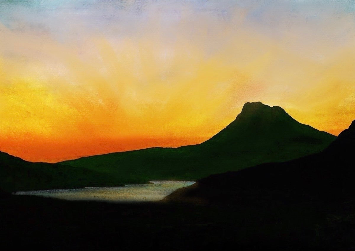 Stac Pollaidh Dusk Art Gifts From Scotland