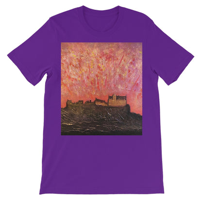 Edinburgh Castle Fireworks Unisex Short Sleeve T-Shirt | Scottish Art Gifts