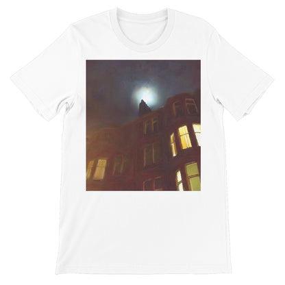 A Moonlit Tenement Unisex Short Sleeve T-Shirt | Scottish Art Gifts