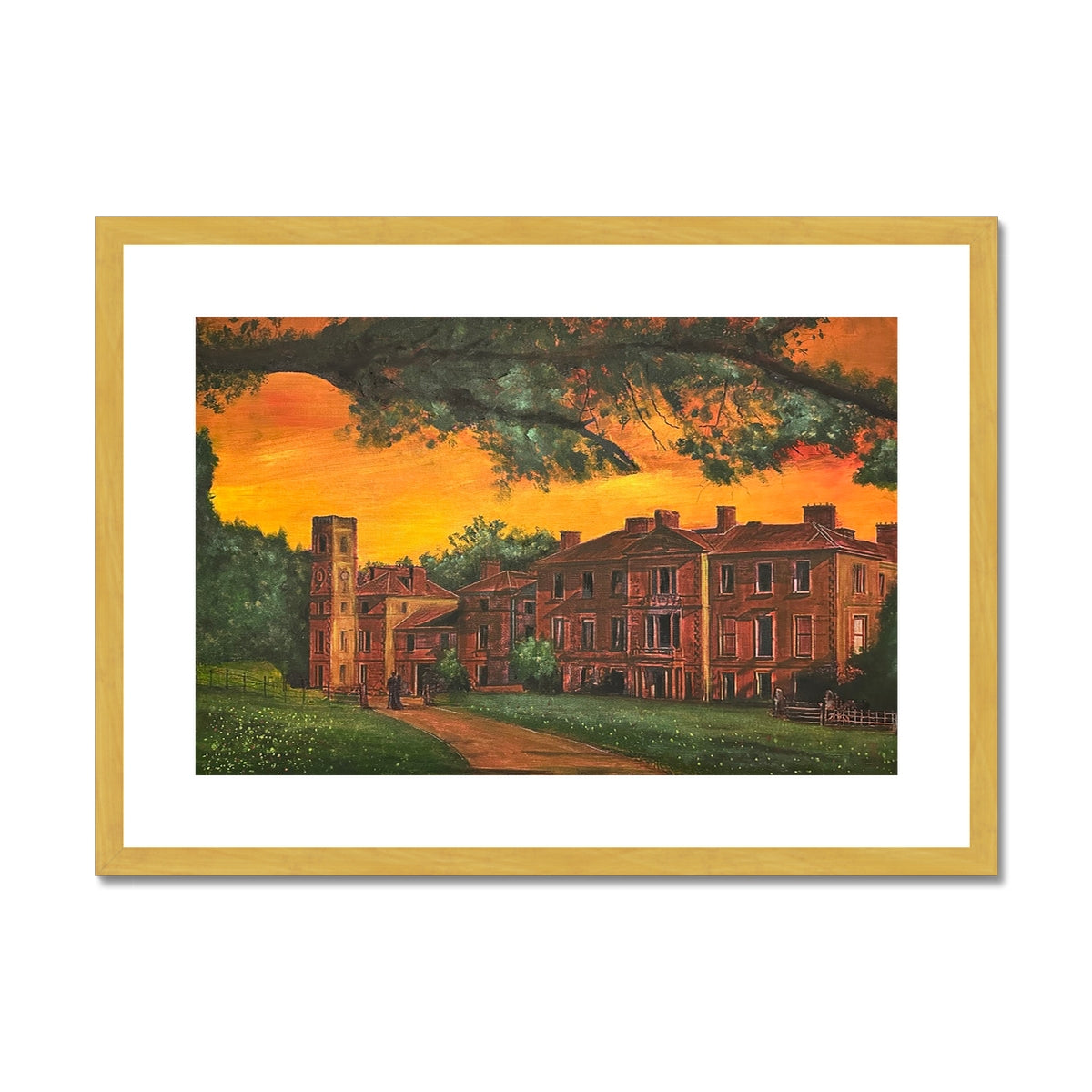 Cambo House St Andrews Painting | Antique Framed & Mounted Prints From Scotland