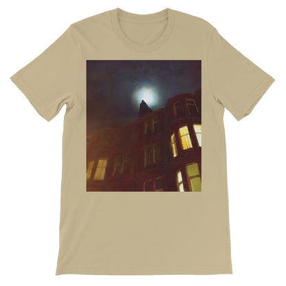 A Moonlit Tenement Unisex Short Sleeve T-Shirt | Scottish Art Gifts