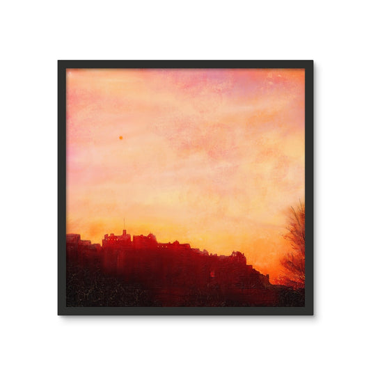Edinburgh Castle Sunset Framed Art Tile | Scottish Art Gifts