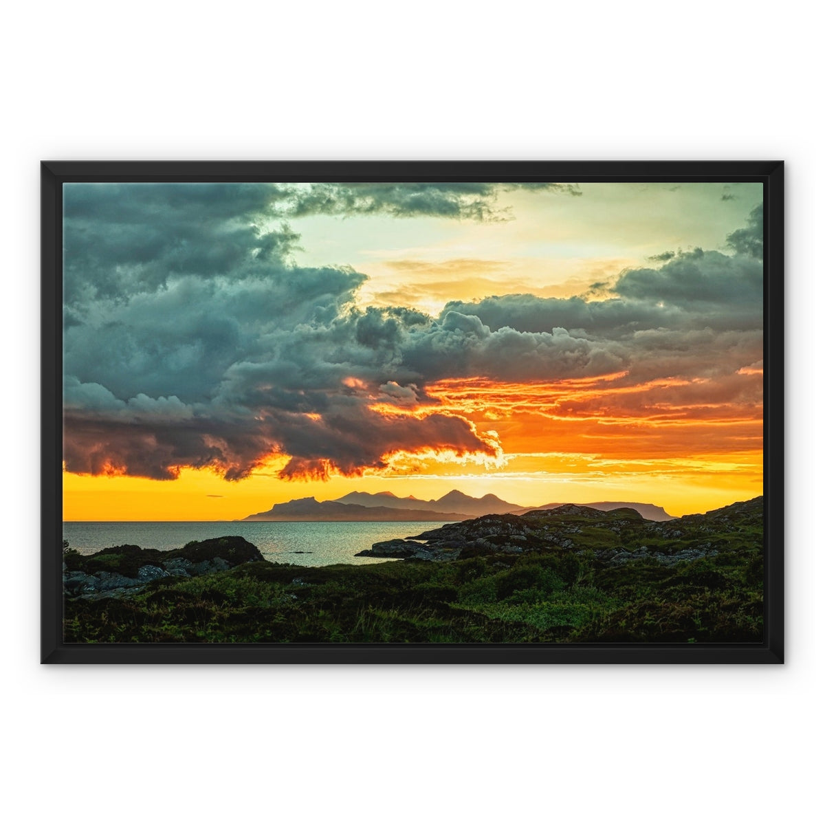 Sunset Over Skye From Ardtoe Scottish Landscape Photography | Framed Canvas