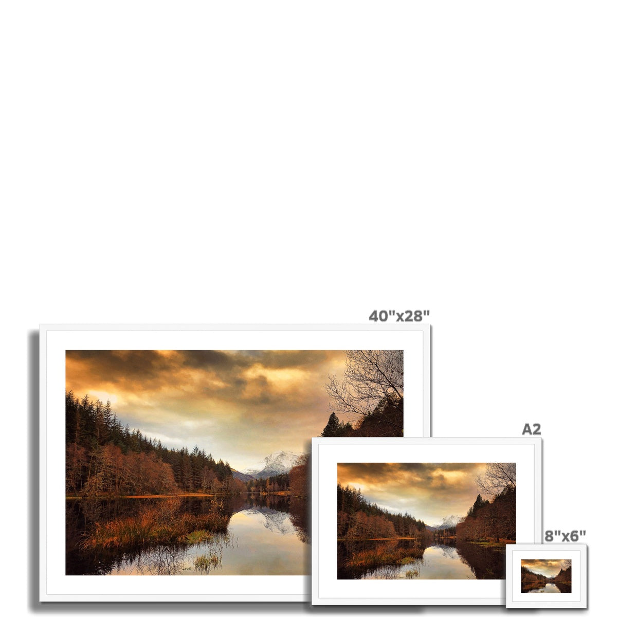 Glencoe Lochan Dusk Scottish Landscape Photography | Framed & Mounted Print