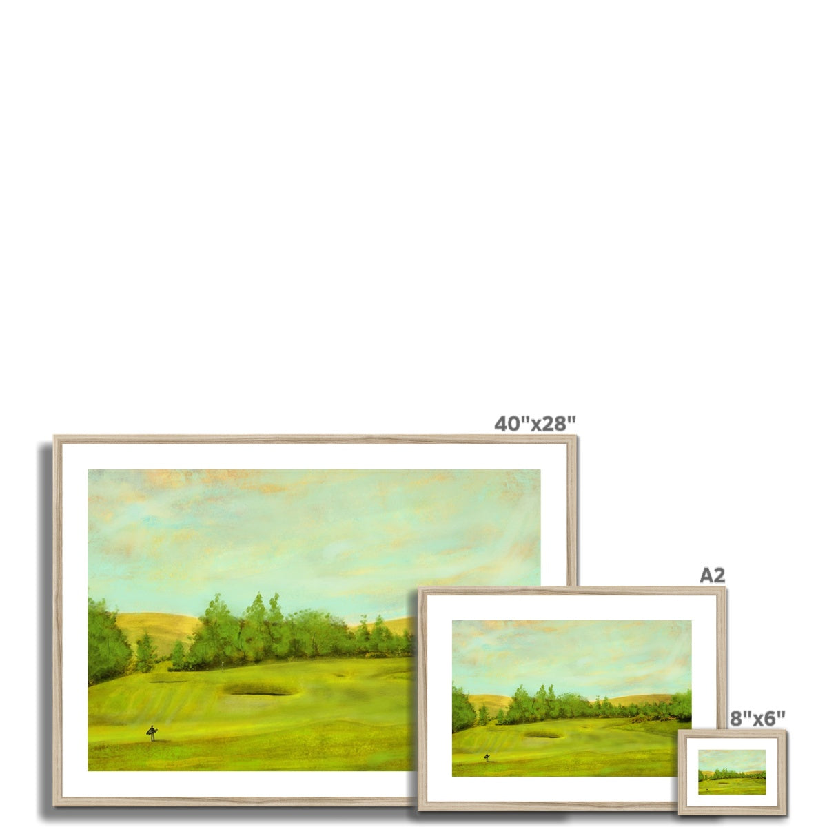 Gleneagles King's Golf Course, The 1st Painting | Framed & Mounted Print