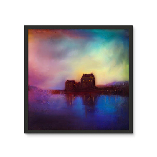 Eilean Donan Castle Sunset Framed Art Tile | Scottish Art Gifts