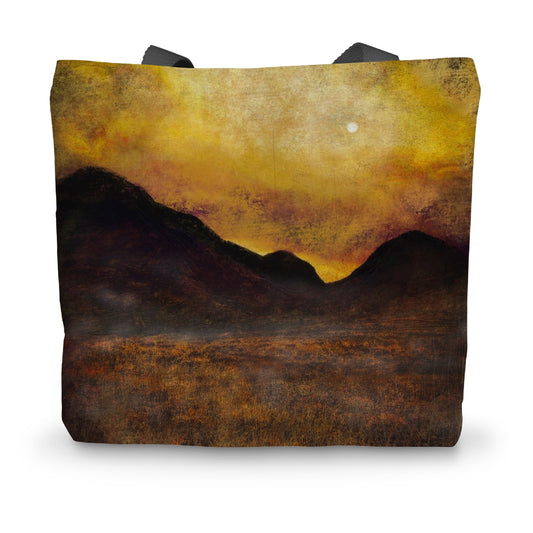 Glencoe Moonlight Canvas Tote Bag | Scottish Art Gifts