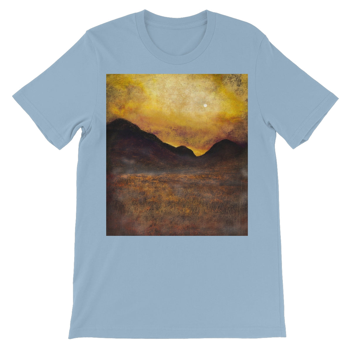 Glencoe Moonlight Unisex Short Sleeve T-Shirt | Scottish Art Gifts