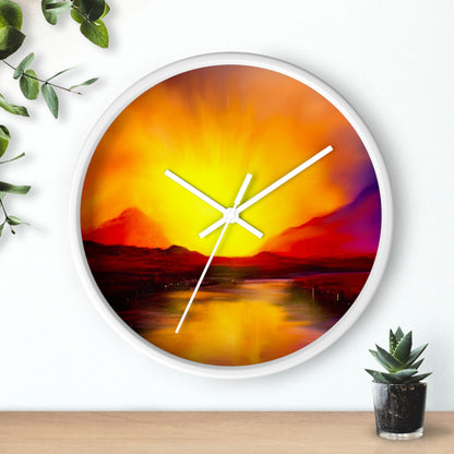 Reloj de pared con puesta de sol en Skye | Regalos de arte escocés