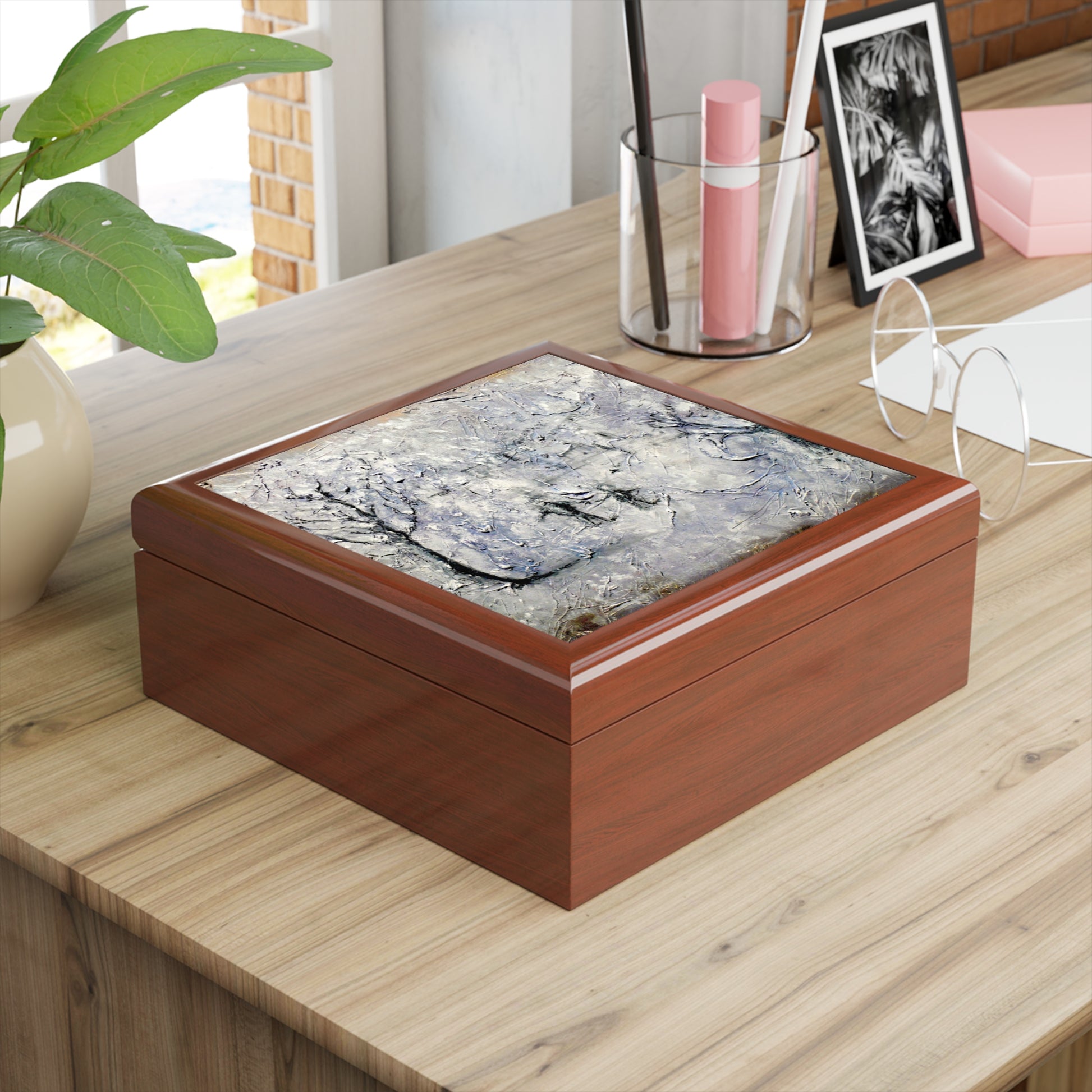 Father Daughter Snow Jewellery Box | Scottish Art Gifts