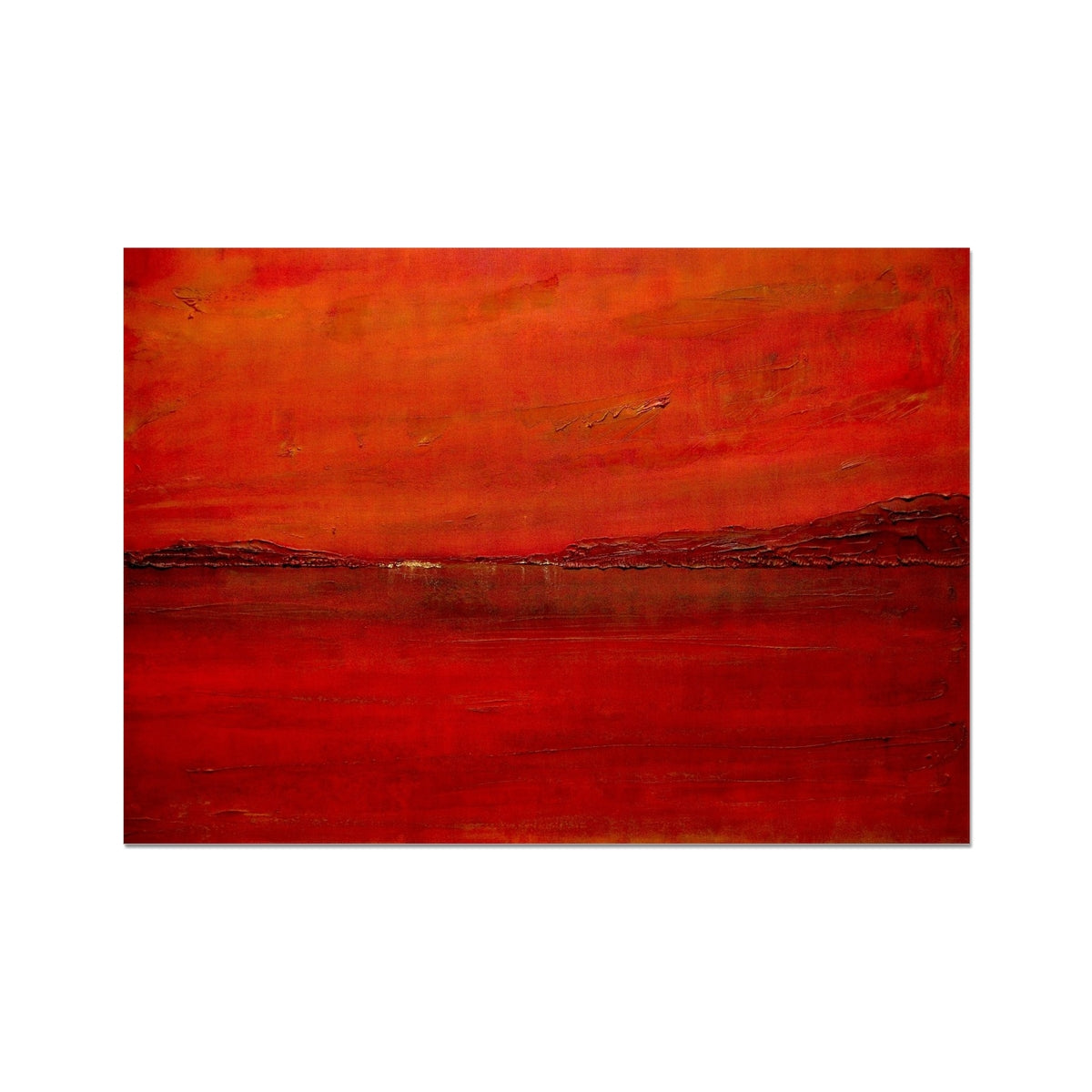 Deep Loch Lomond Sunset Painting | Fine Art Prints From Scotland-Unframed Prints-Scottish Lochs & Mountains Art Gallery-A2 Landscape-Paintings, Prints, Homeware, Art Gifts From Scotland By Scottish Artist Kevin Hunter