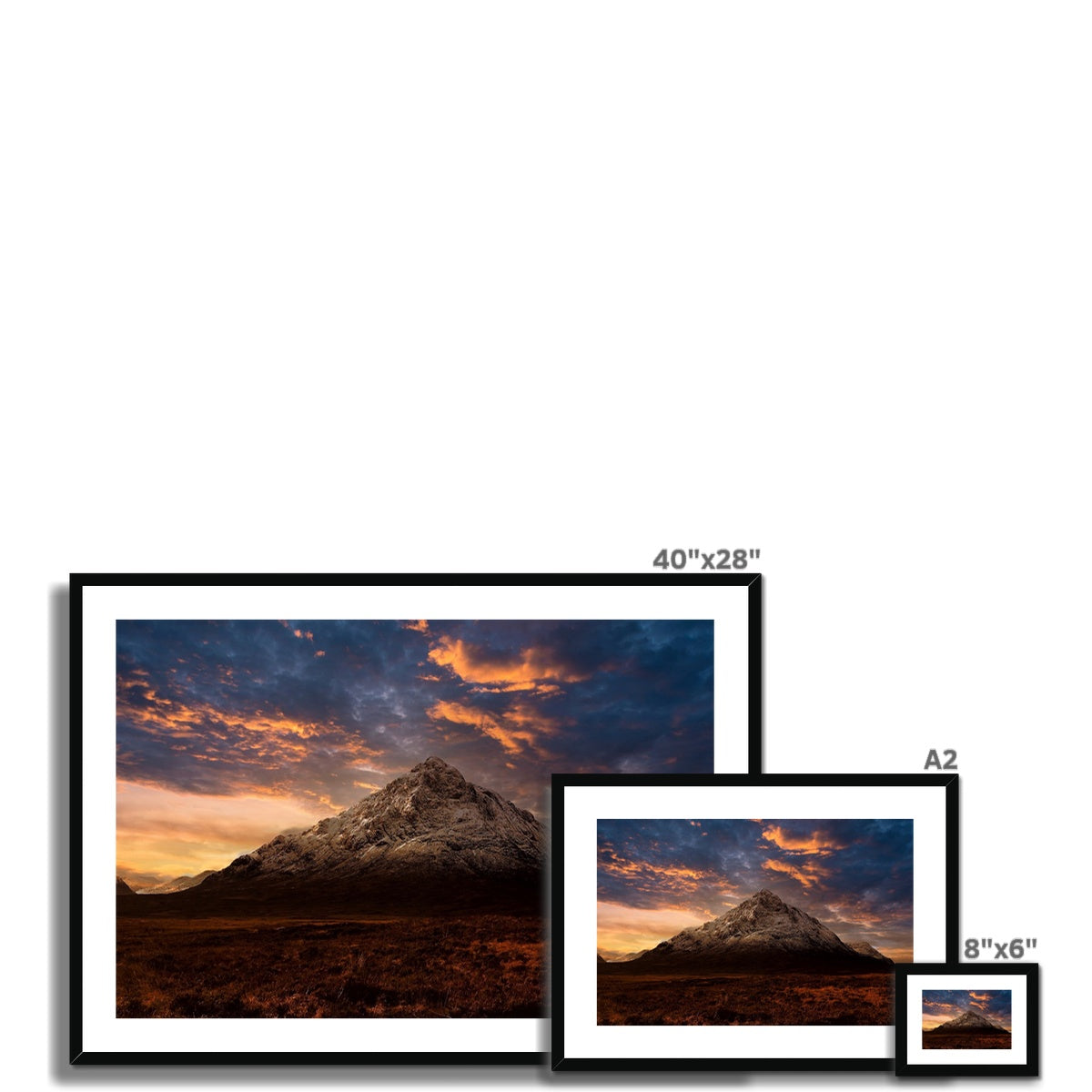 Buachaille Etive Mor Dusk Glencoe Scottish Landscape Photography | Framed & Mounted Print