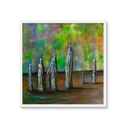 Callanish Northern Lights Lewis Framed Art Tile | Scottish Art Gifts