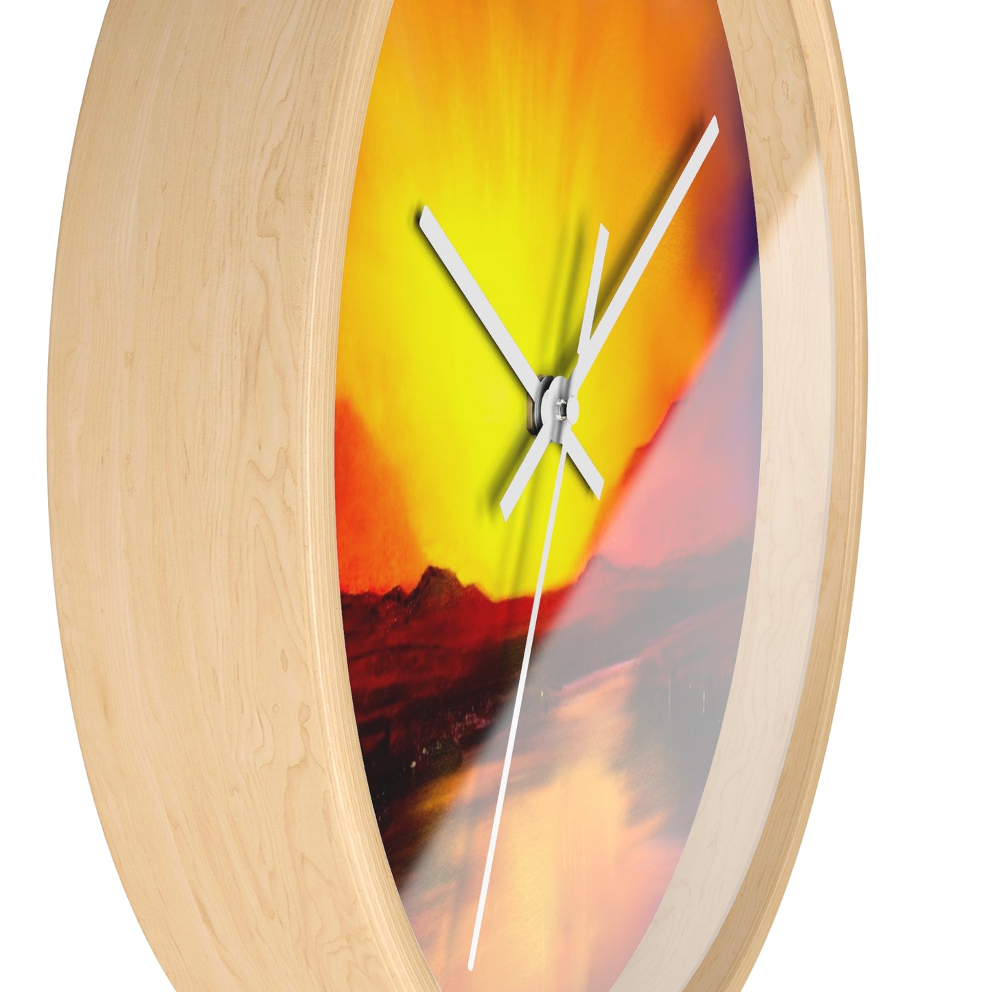 Reloj de pared con puesta de sol en Skye | Regalos de arte escocés