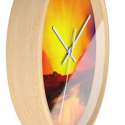 Reloj de pared con puesta de sol en Skye | Regalos de arte escocés