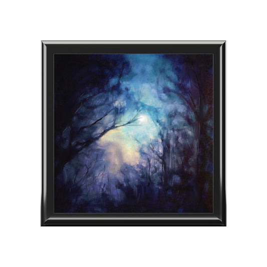A Moonlit Highland Wood Jewellery Box | Scottish Art Gifts